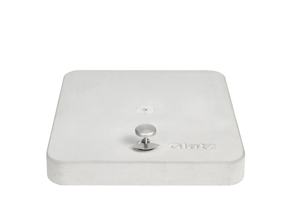 Glatz voet met rollen 90kg 80x80x12.5cm decor gegoten beton