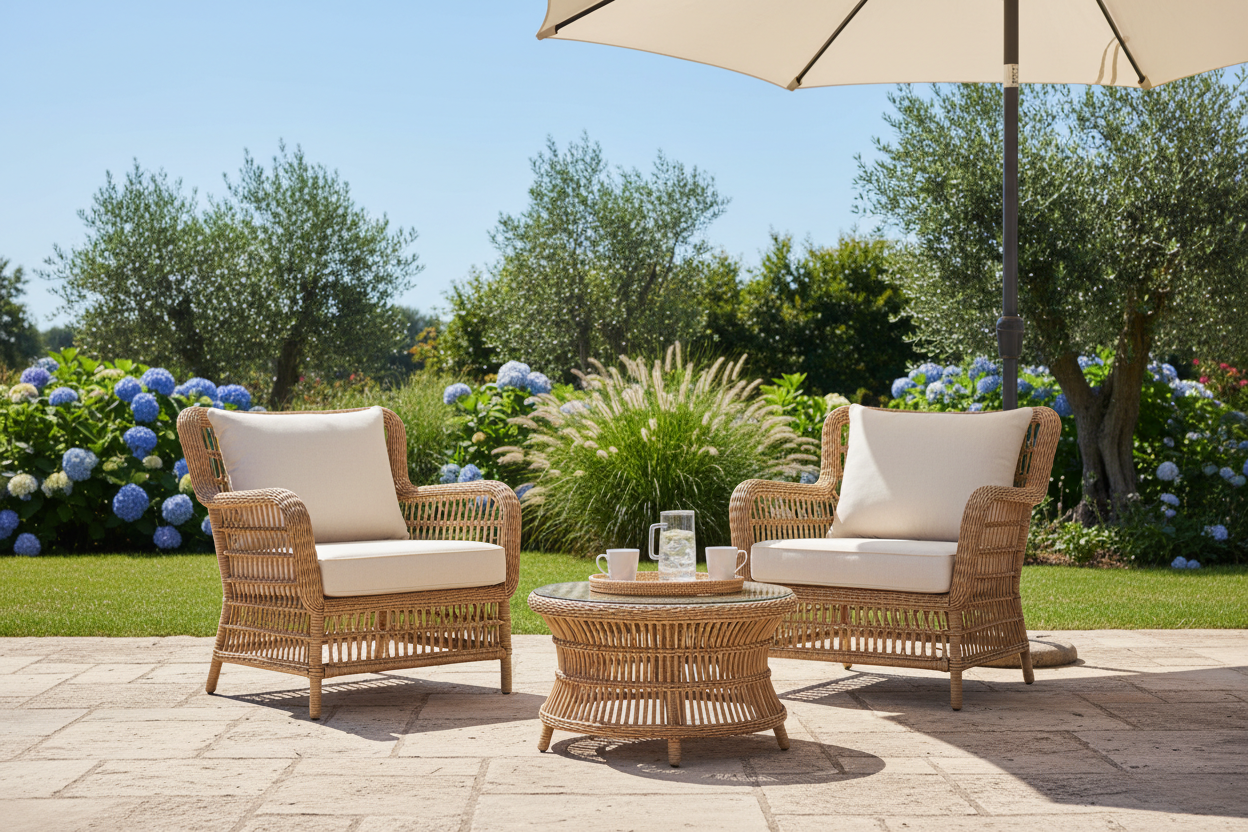 Wicker tuinstoelen
