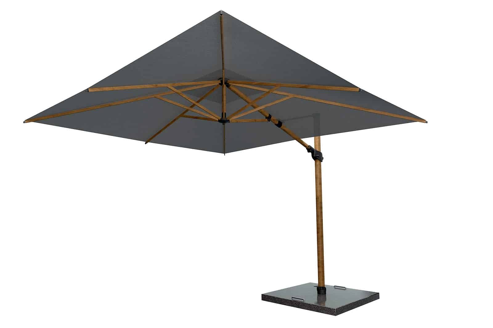 4 Seasons Outdoor | Siesta Premium Wood Look zweefparasol 300x300 cm