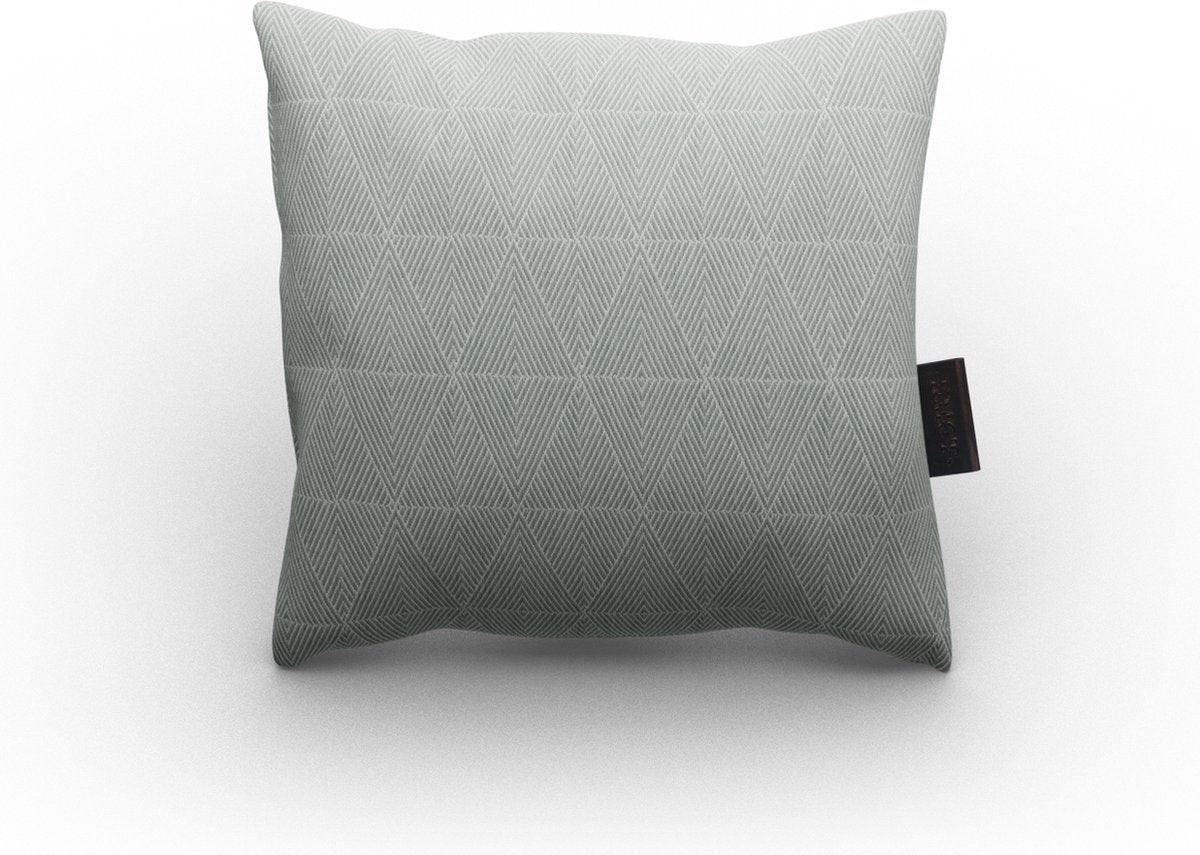 Luxury basics | Outdoor sierkussen Sophie - Grijs driehoek patroon 45x45cm