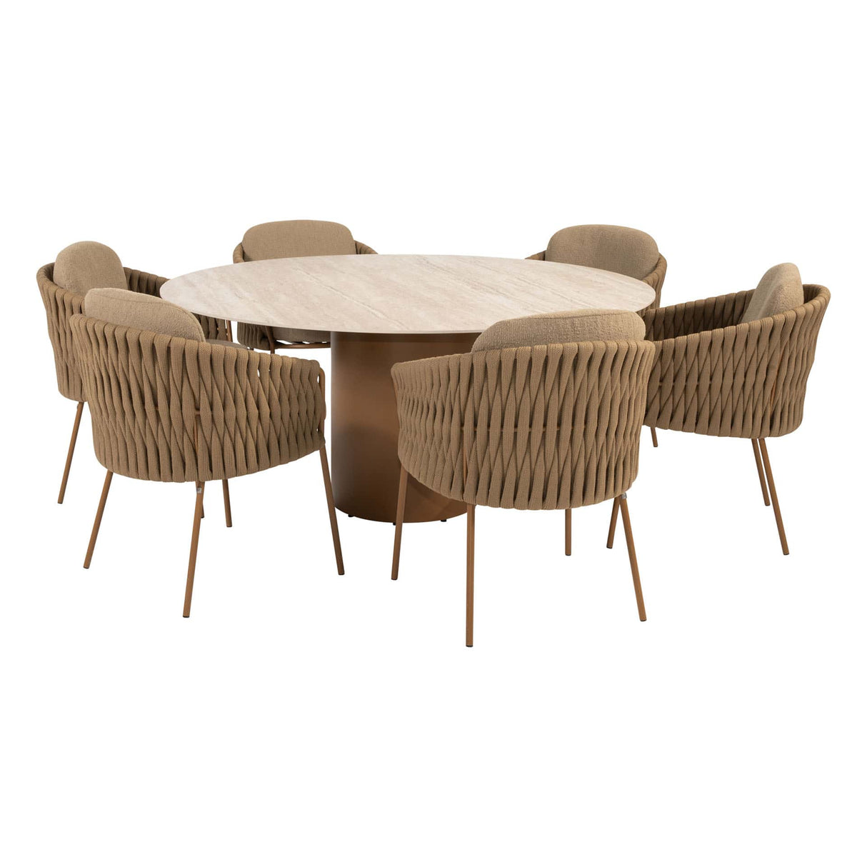 4 Seasons Outdoor Molina dining stoel + Colorado tafel 160 Ø cm