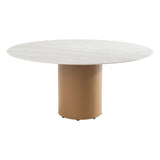 4 Seasons Outdoor Colorado eettafel keramisch travertin blad 160 cm Ø