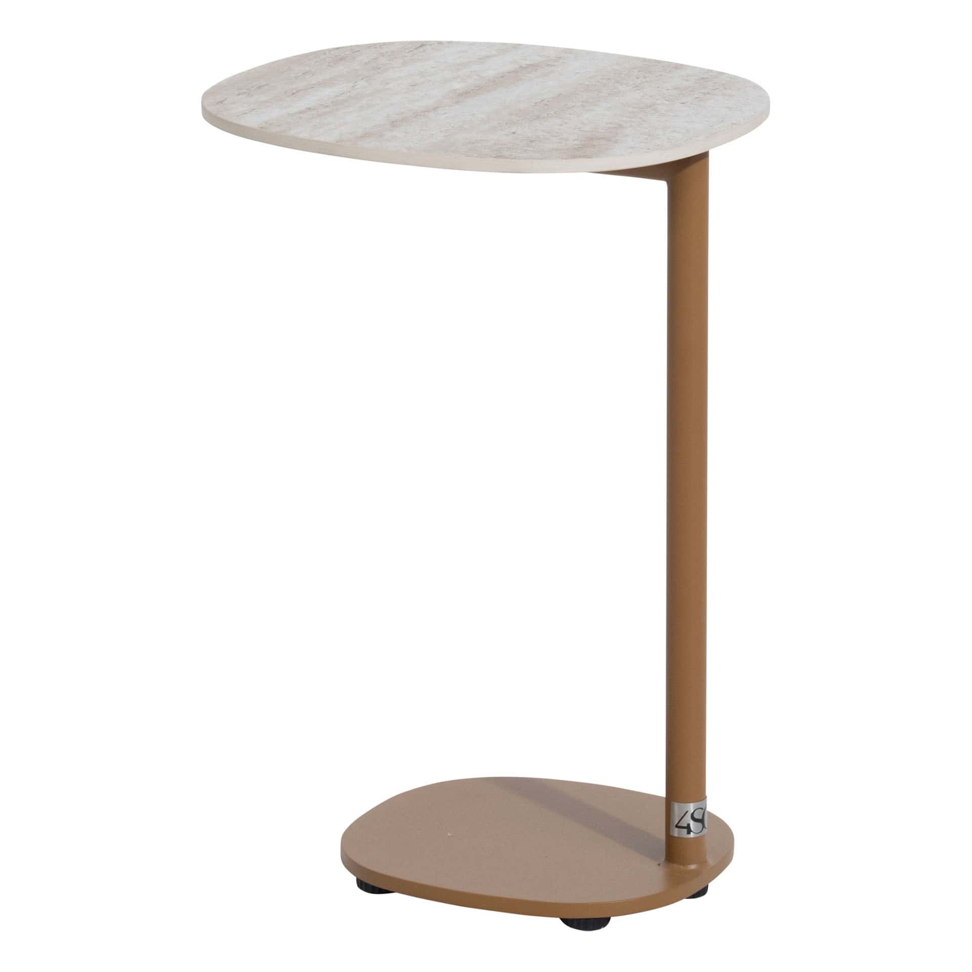 4 Seasons Outdoor Sofie bijzettafel amber met keramisch tafelblad 35 x 30 cm (H 50)