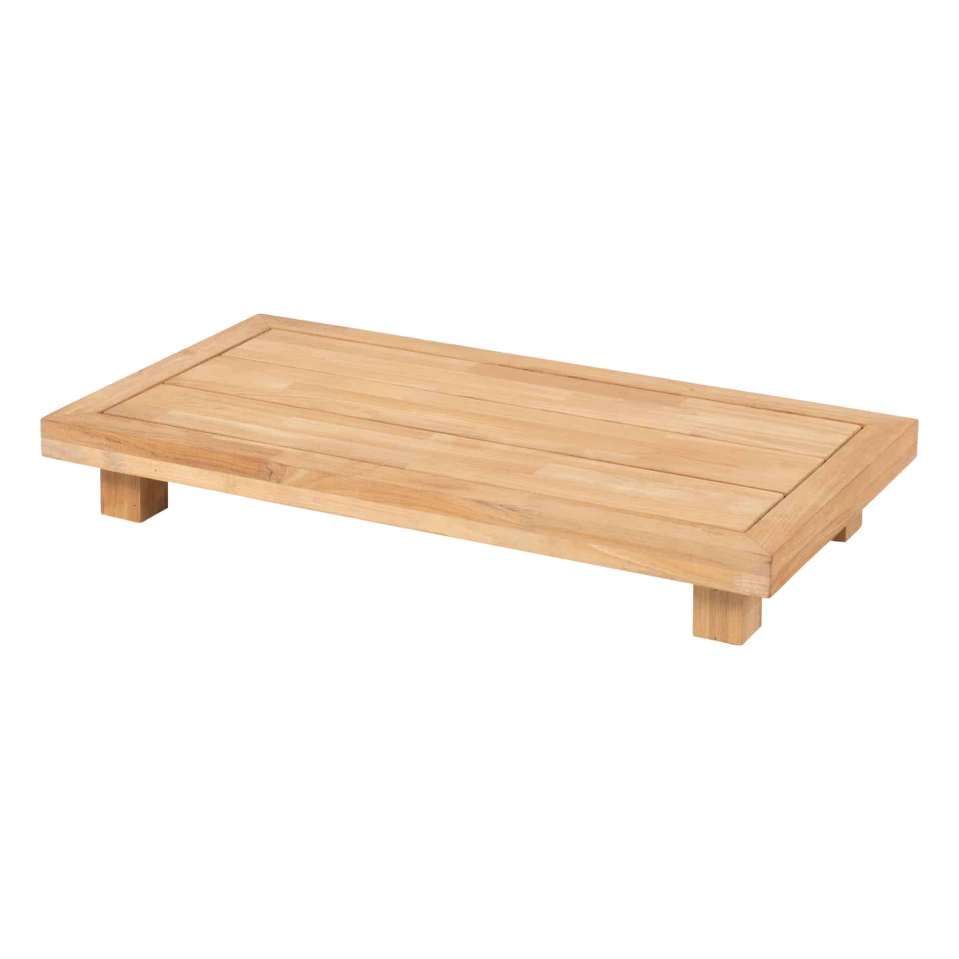 4 Seasons Outdoor Paradiso zijtafel / platform teak 103 x 50 x 14 cm.