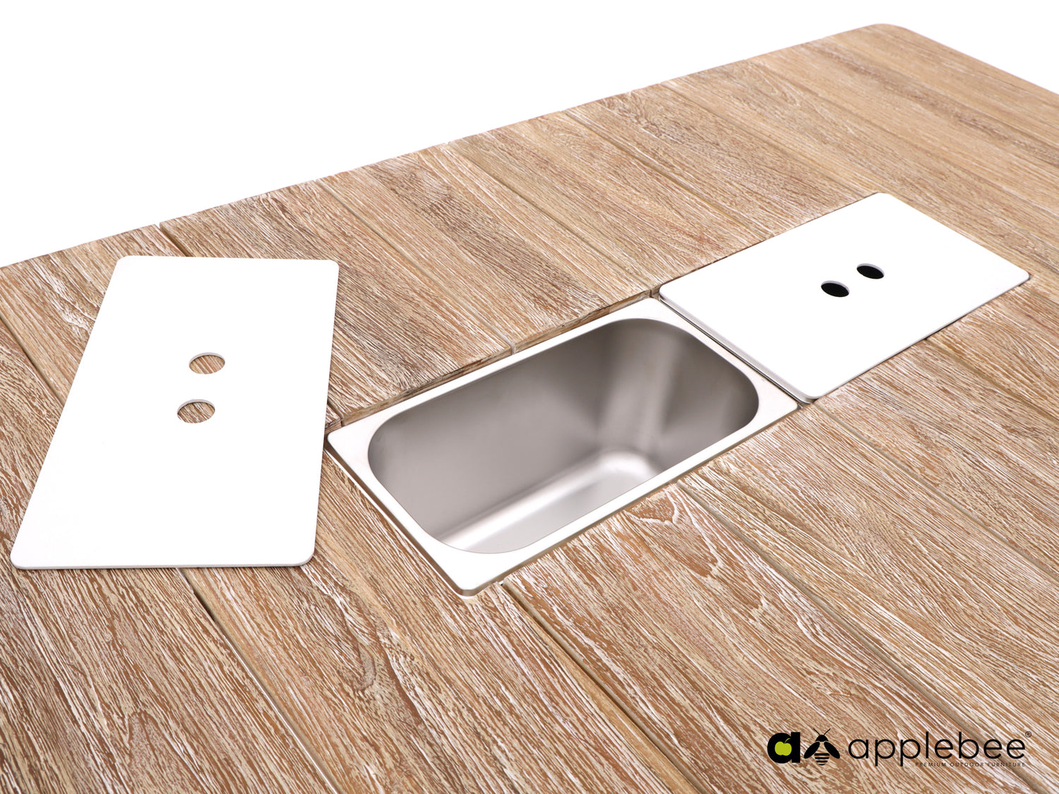 Applebee Milou Bartafel 150x78x105H Oyster teak blad