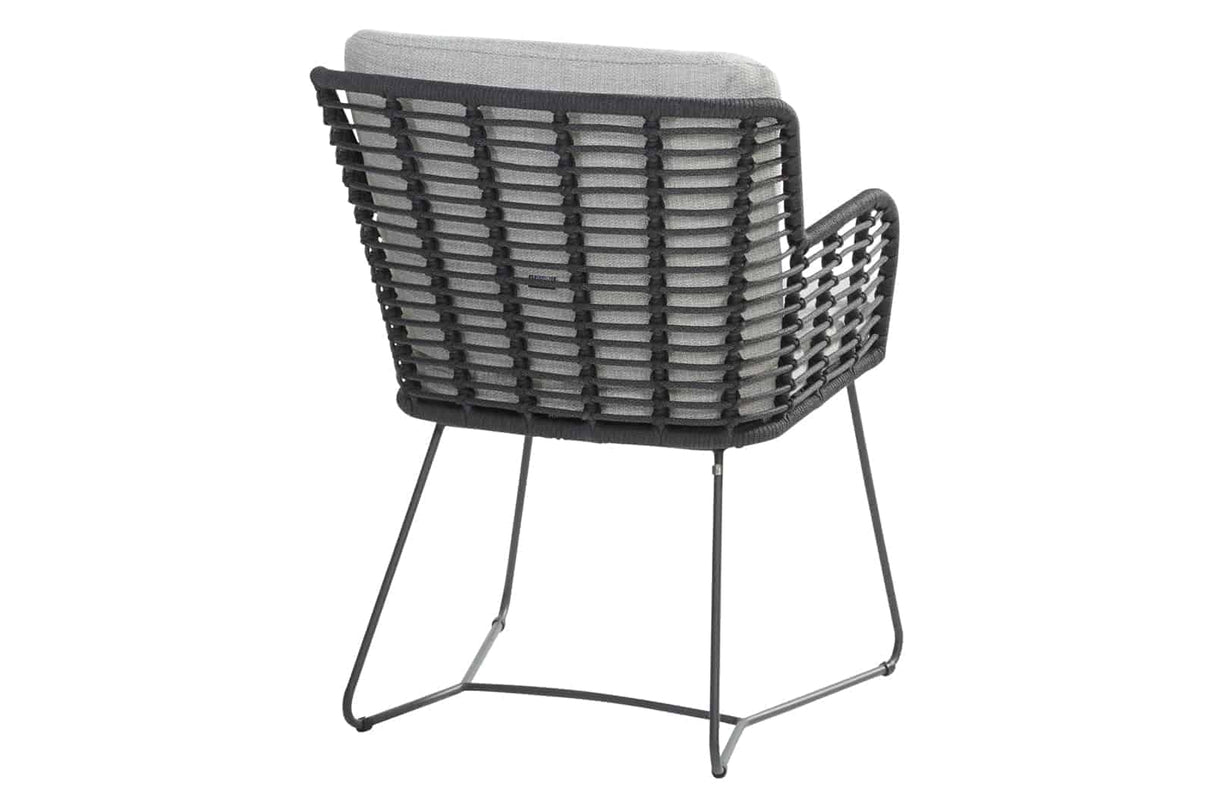 4 Seasons Outdoor Fabrice dining stoel antraciet incl. 2 kussens