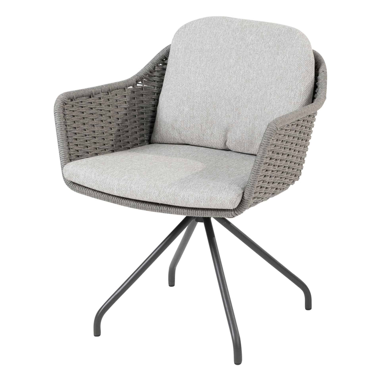 4 Seasons Outdoor Focus dining stoel zilvergrijs incl. 2 kussens