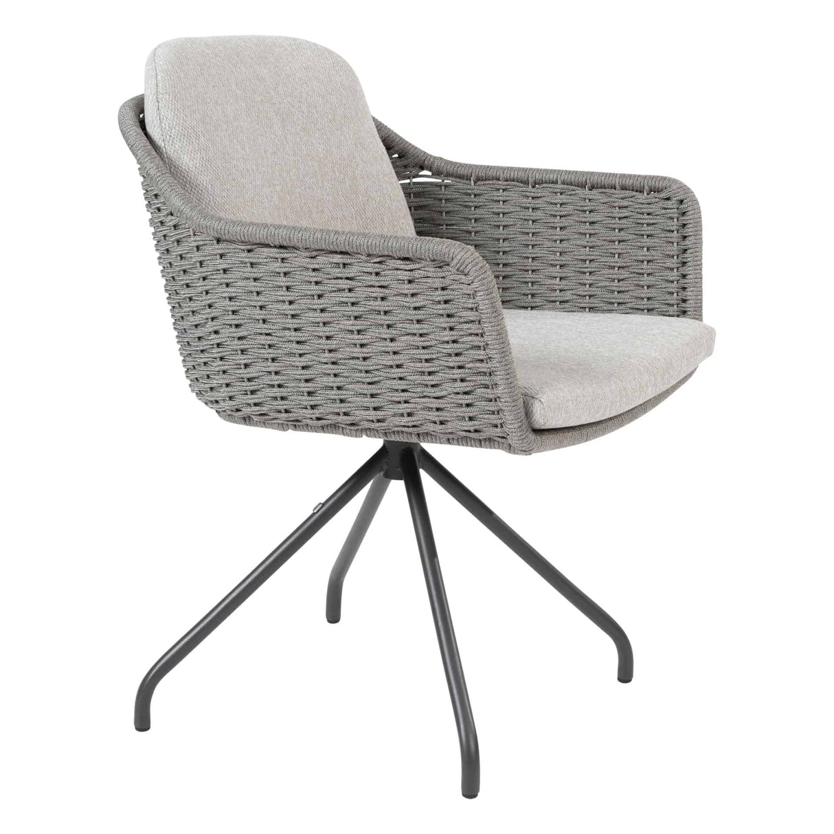 4 Seasons Outdoor Focus dining stoel zilvergrijs incl. 2 kussens