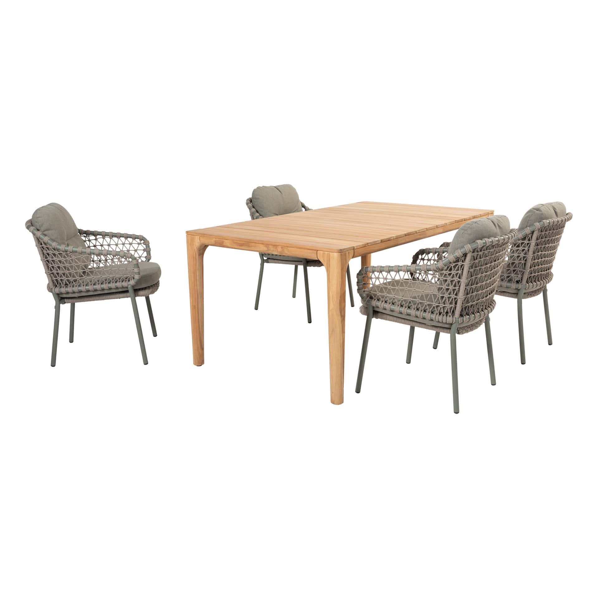 4 Seasons Outdoor Jura dining + Taste 4SO Liam teak tafel 180 cm