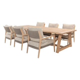 4 Seasons Outdoor Julia low dining + Taste 4SO Noah low dining brushed teak tafel 300 cm