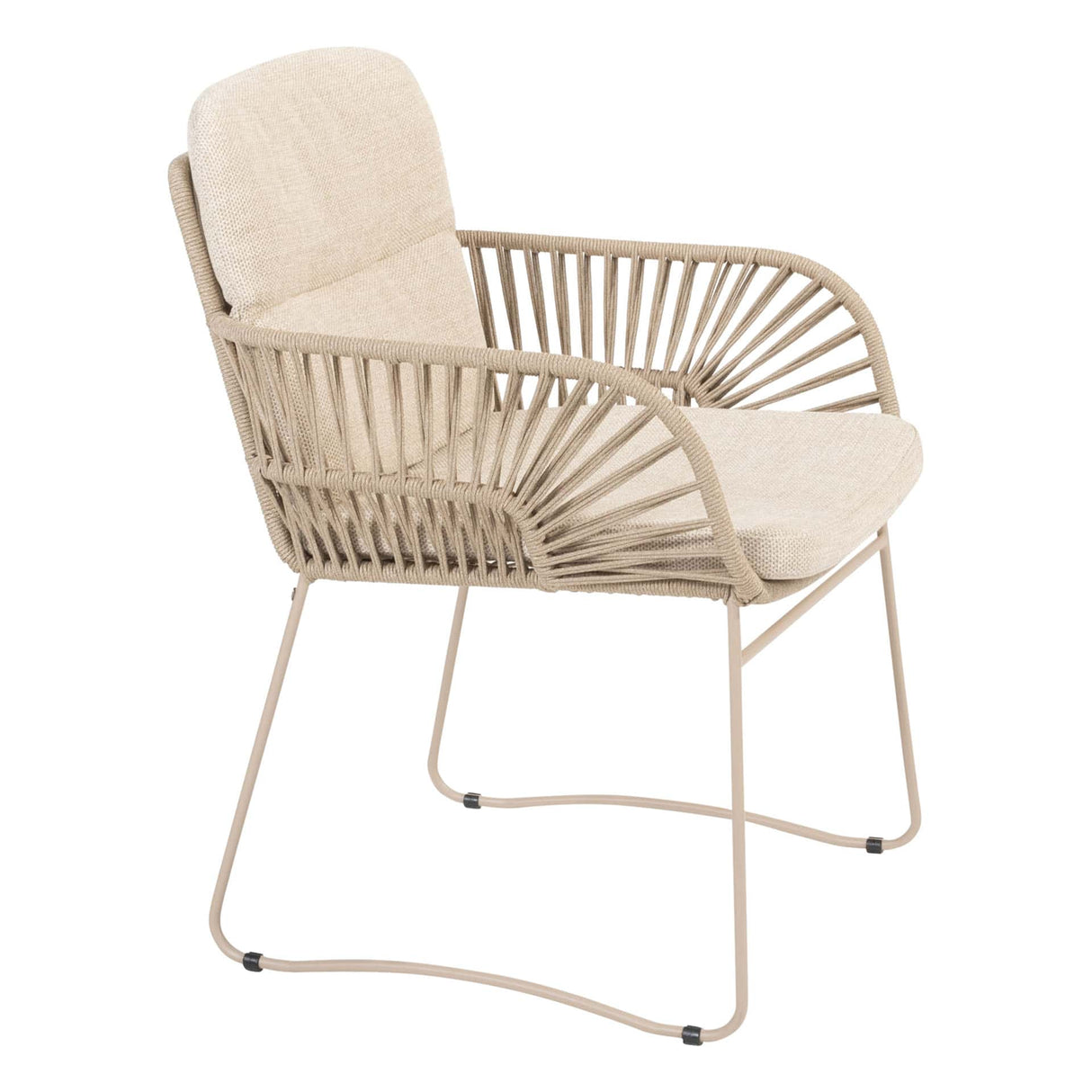 4 Seasons Outdoor Murcia dining latte + Montana tafel barrel keramiek terrazzo 240 cm teak onderstel