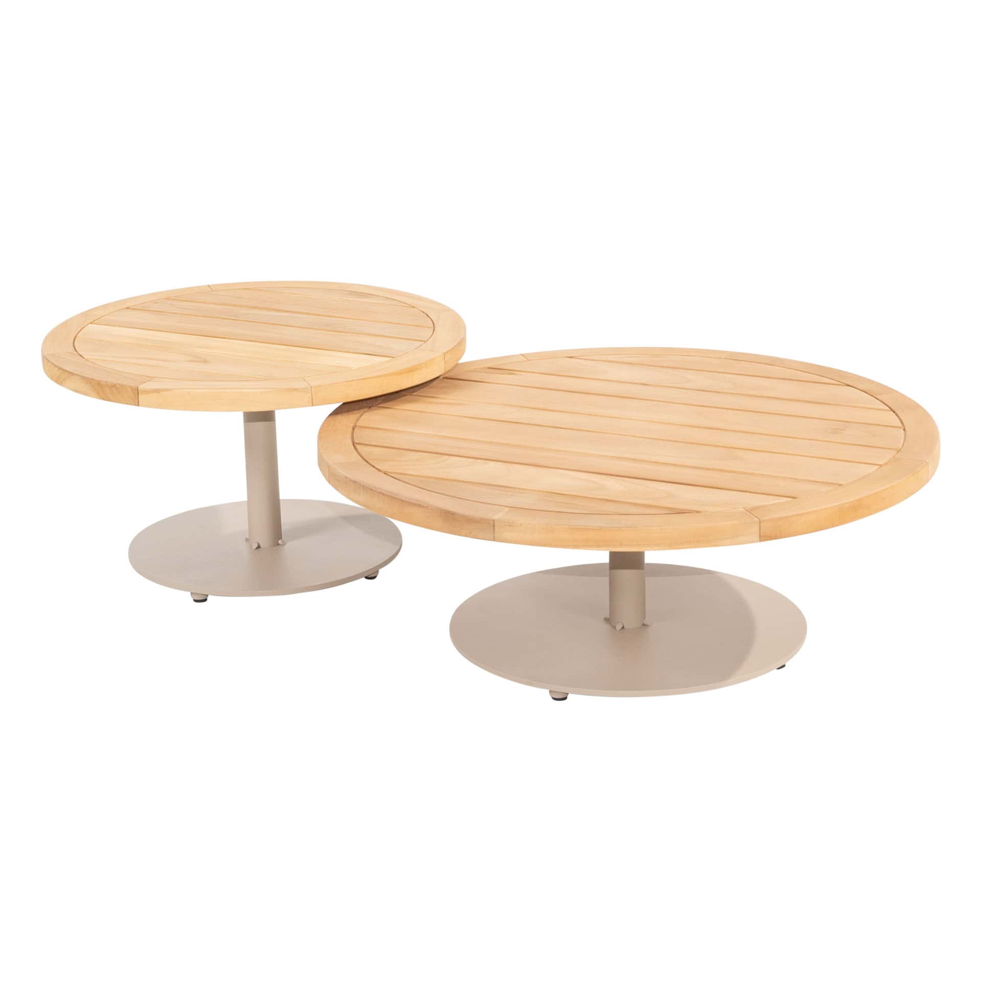 4 Seasons Outdoor Volta teak salontafel centrale poot latte 60 cm. Ø (H 35)