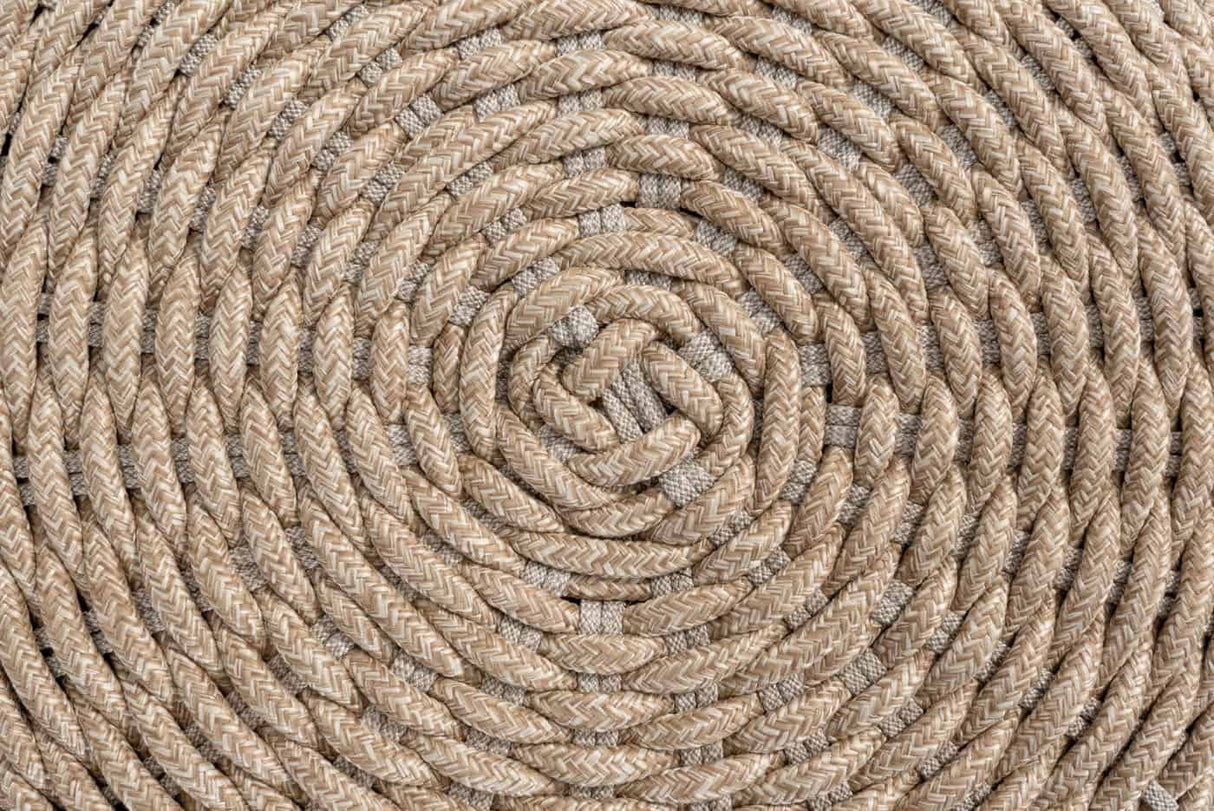 4 Seasons Outdoor Muffin poef rond 40 cm. Ø (H 42) latte