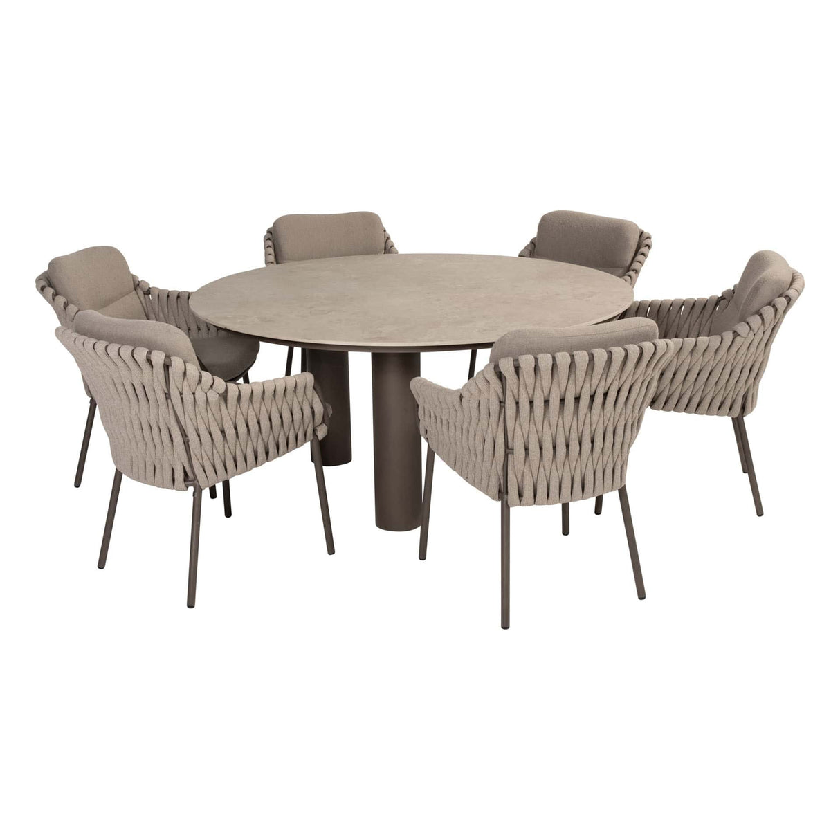 4 Seasons Outdoor Montera dining + Arizona tafel keramisch blad 160 Ø cm