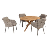 4 Seasons Outdoor Montera dining + Taste 4SO Prado teak tafel 130 Ø cm
