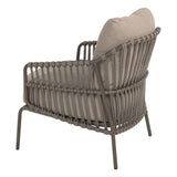 4 Seasons Outdoor Capalbio low dining stoel + Nevada low dining tafel barrel-vorm 250 cm terre