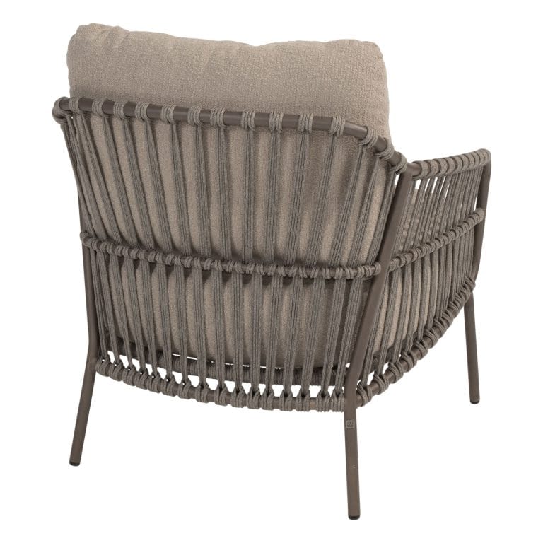 4 Seasons Outdoor Capalbio low dining stoel + Nevada low dining tafel barrel-vorm 250 cm terre