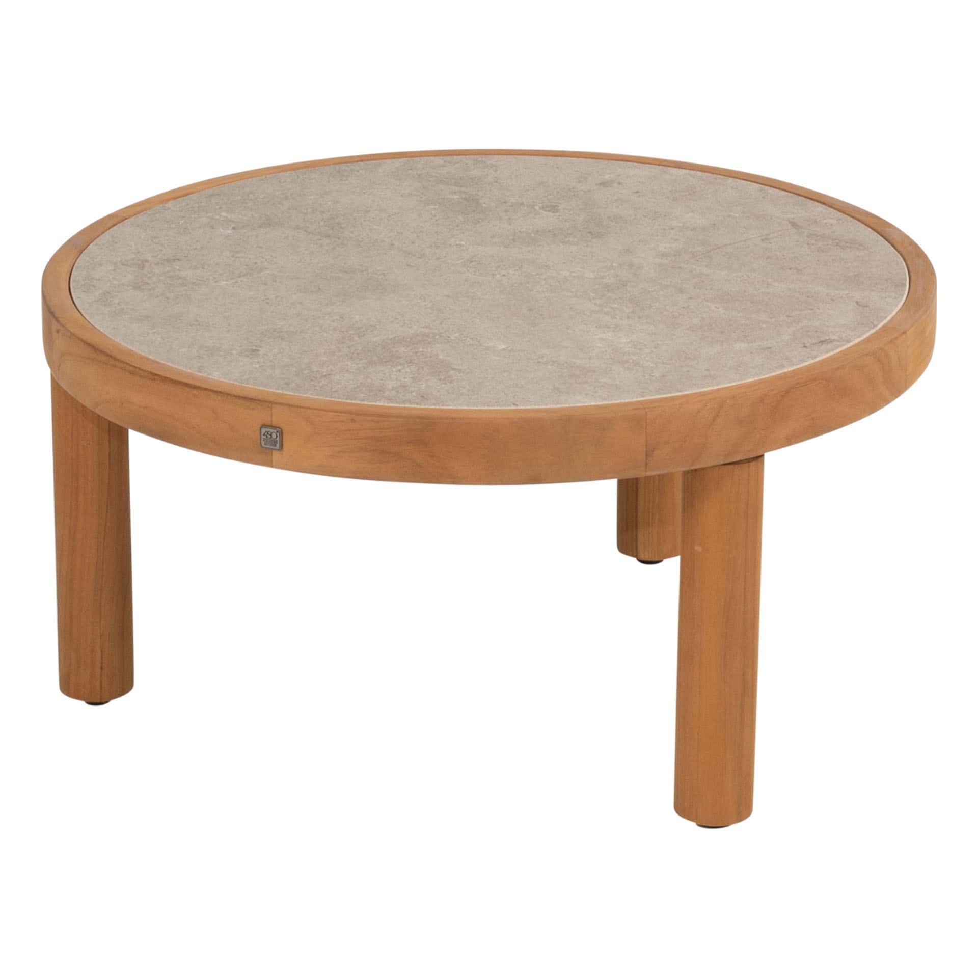 4 Seasons Outdoor Finn salontafel met keramisch tafelblad 63 cm. Ø (H 32)