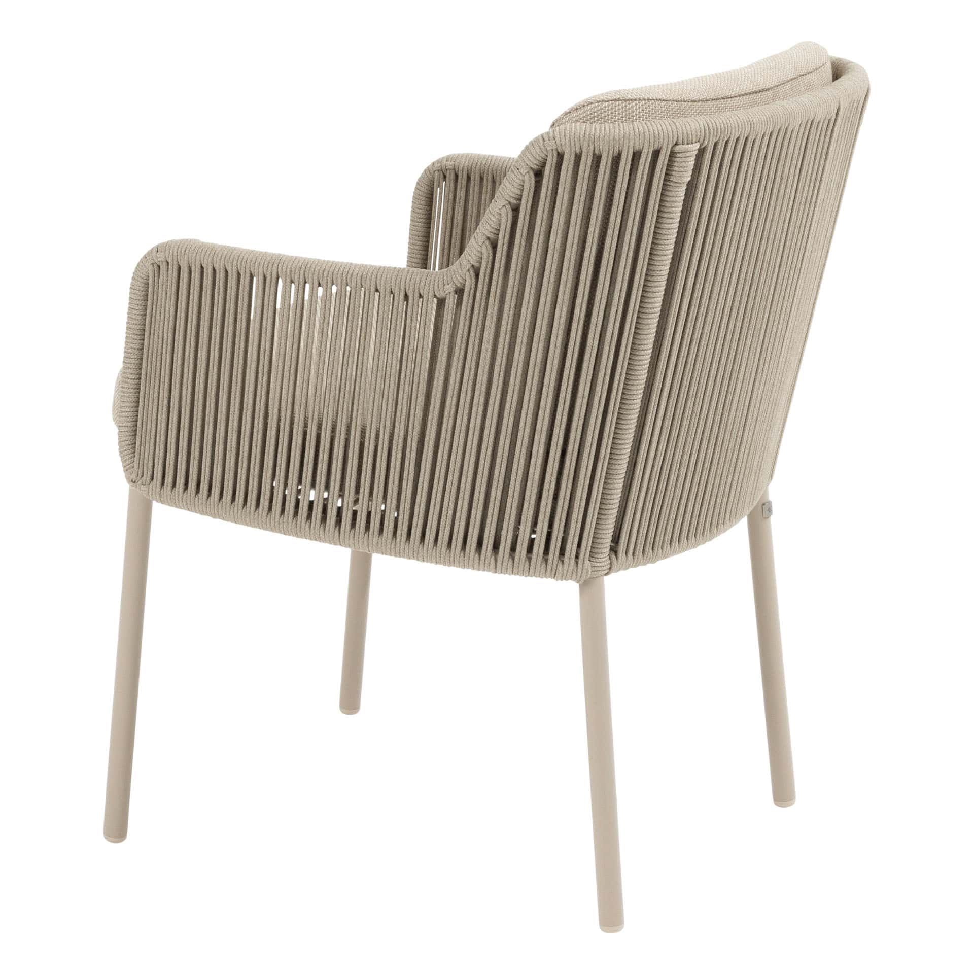 4 Seasons Outdoor Bernini dining stoel latte incl. 2 kussens