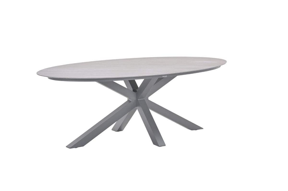 Garden Impressions Scotland tafel 230x115cm ovaal napoli sand centostone, taupe frame
