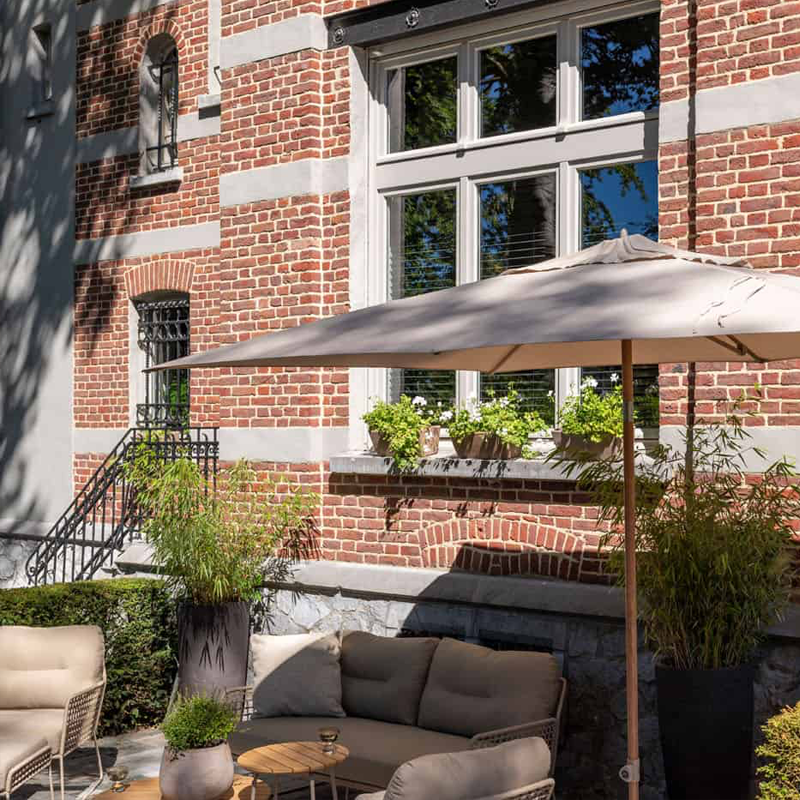 4 Seasons Outdoor Azzurro 200x300cm zand met houtlook frame