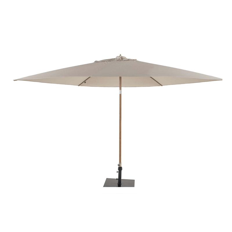 4 Seasons Outdoor Azzurro Ø300cm zand met houtlook frame stokparasol