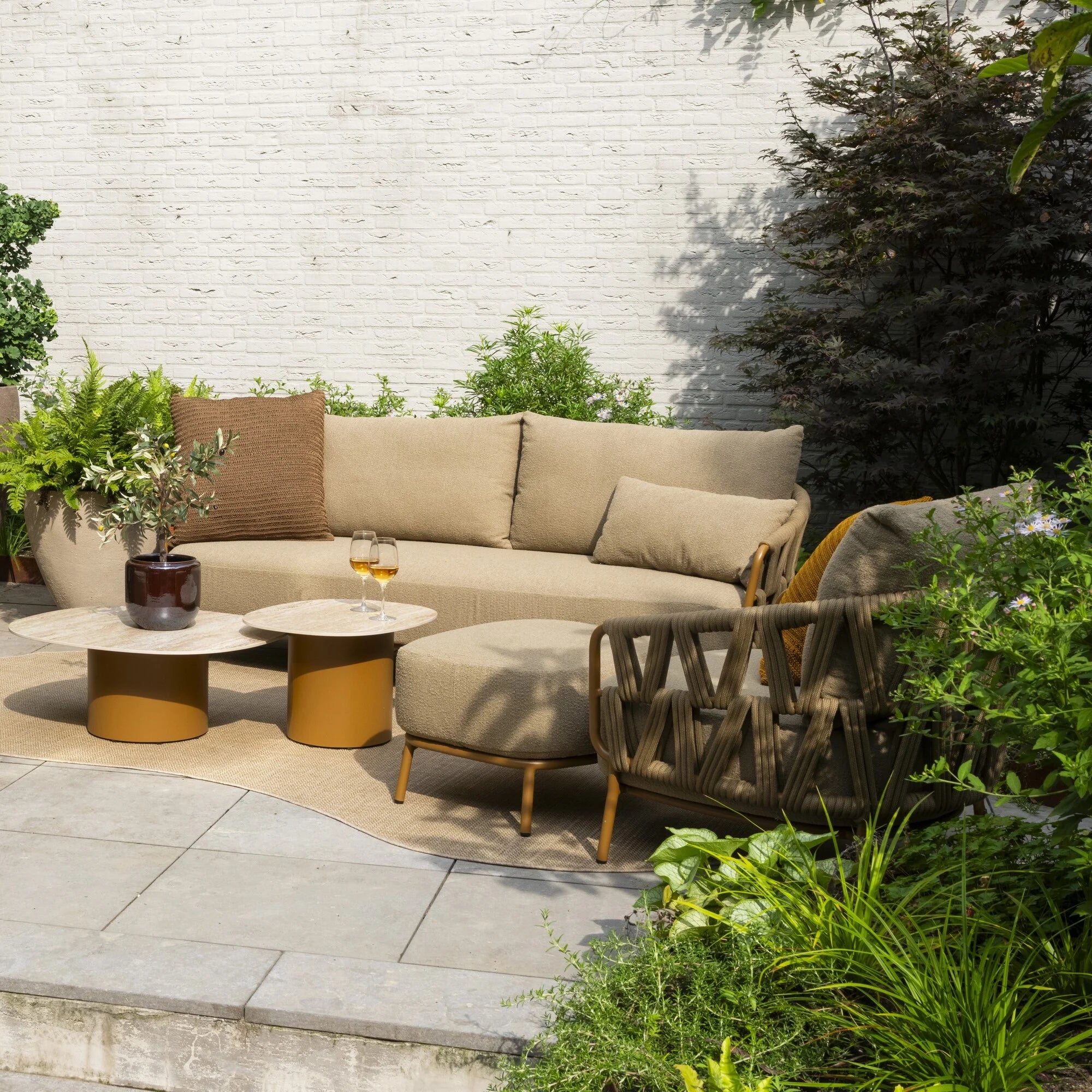 4 Seasons Outdoor Biarritz 3-zits bank incl. 3 kussens