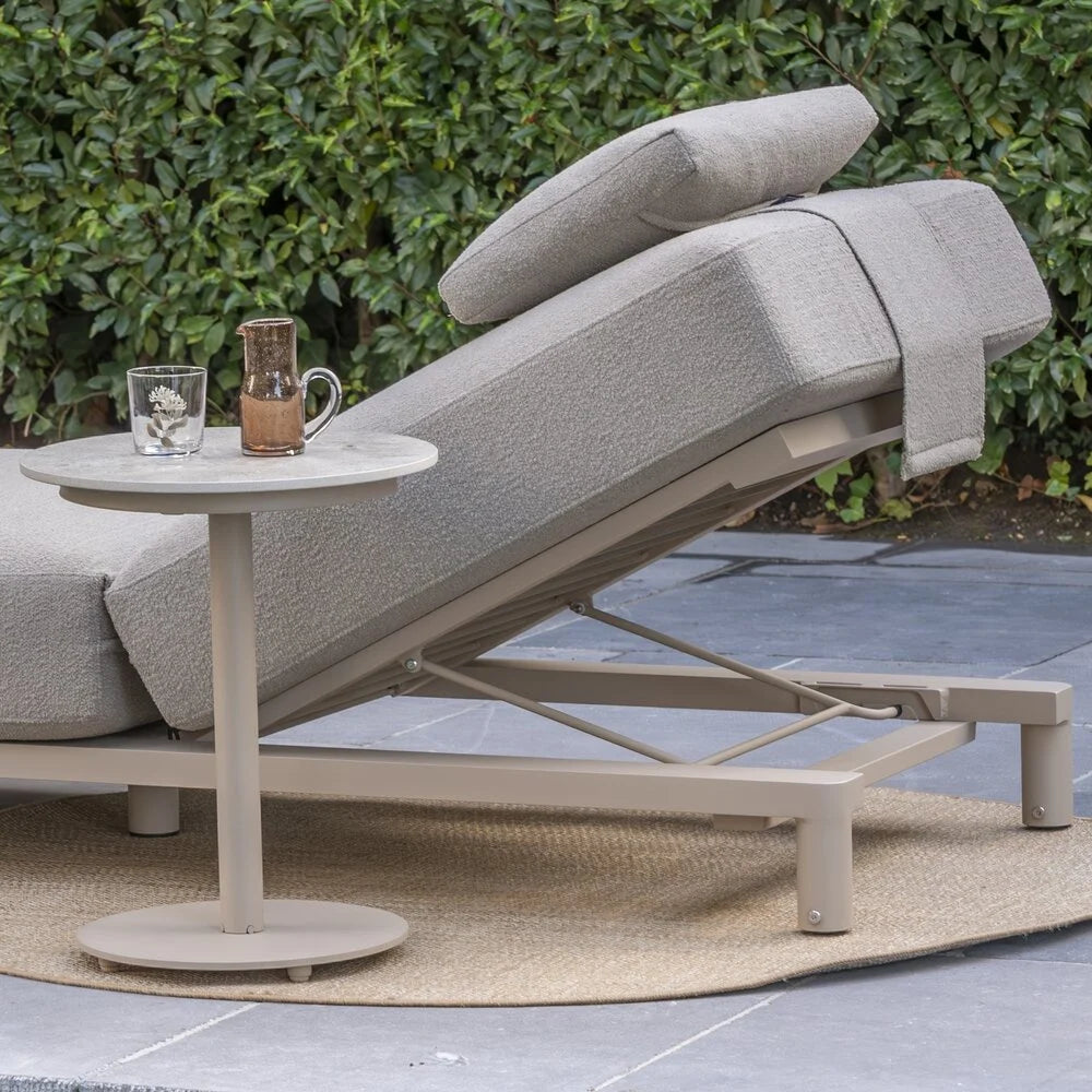 4 Seasons Outdoor Madeira ligbed latte incl. kussen en hoofdsteun boucle clay