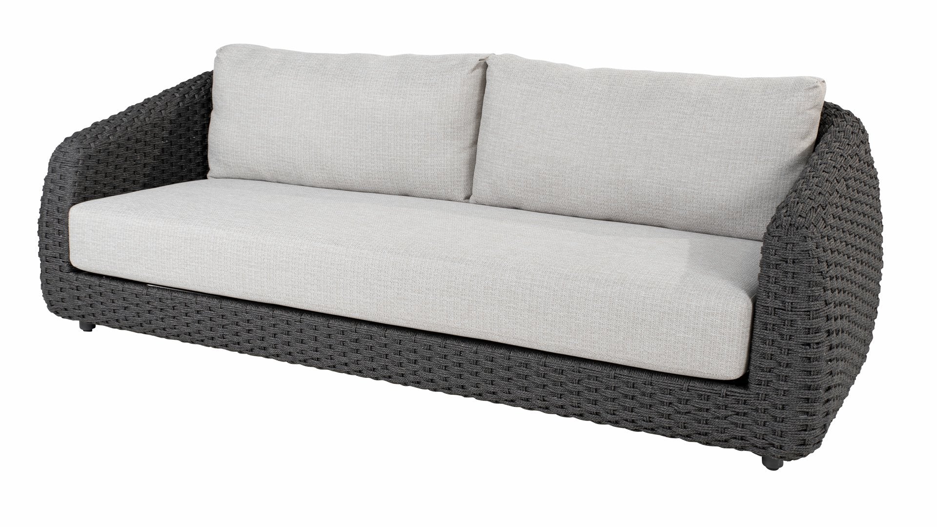 4 Seasons Outdoor Saint Tropez stoel bank loungeset 5 delig antraciet wicker