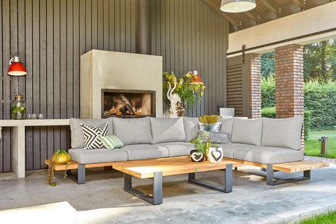 Suns Nardo Loungeset 3 delig Mrg Soft grey kussens