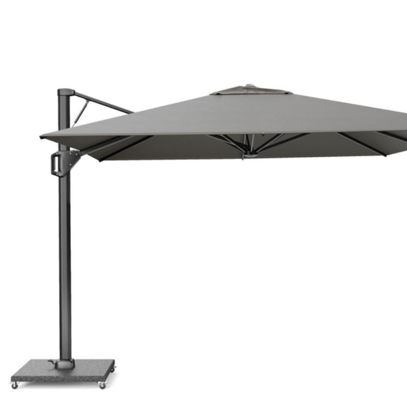 Platinum zweefparasol Beaufort premium 320x320 antraciet frame Manhattan doek