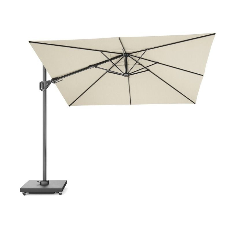 Platinum zweefparasol Challenger T² premium 300x300 antraciet frame Champagne doek