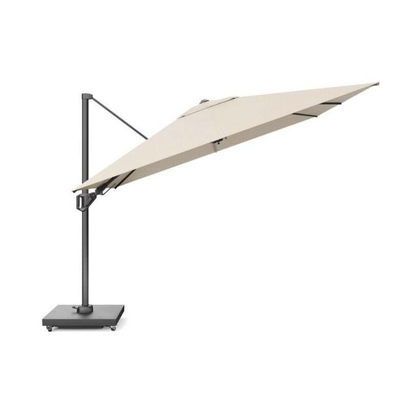 Platinum zweefparasol Challenger T² premium 300x300 antraciet frame Champagne doek