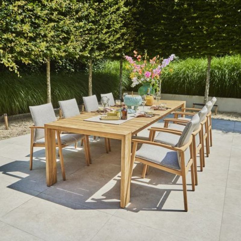 Suns Erice dining tafel 300x100 naturel new teak