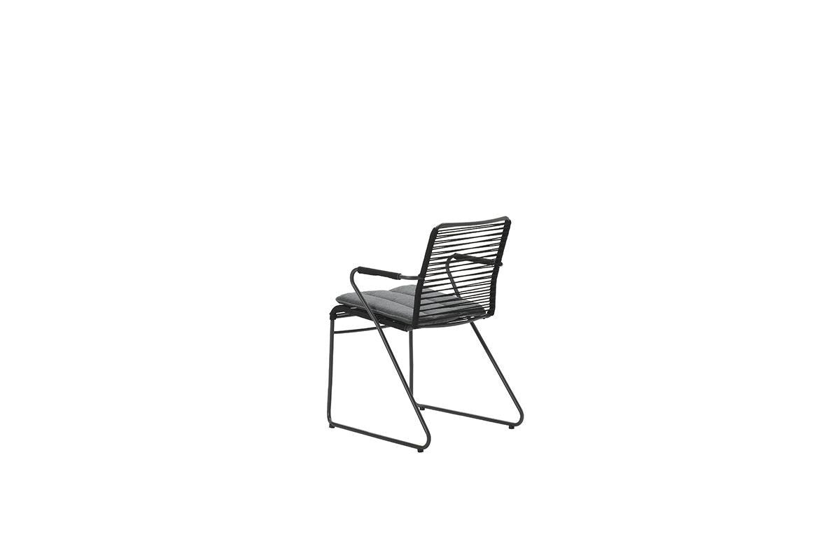 Garden Impressions Hermes stapelbare fauteuil zwart rope, zwart frame