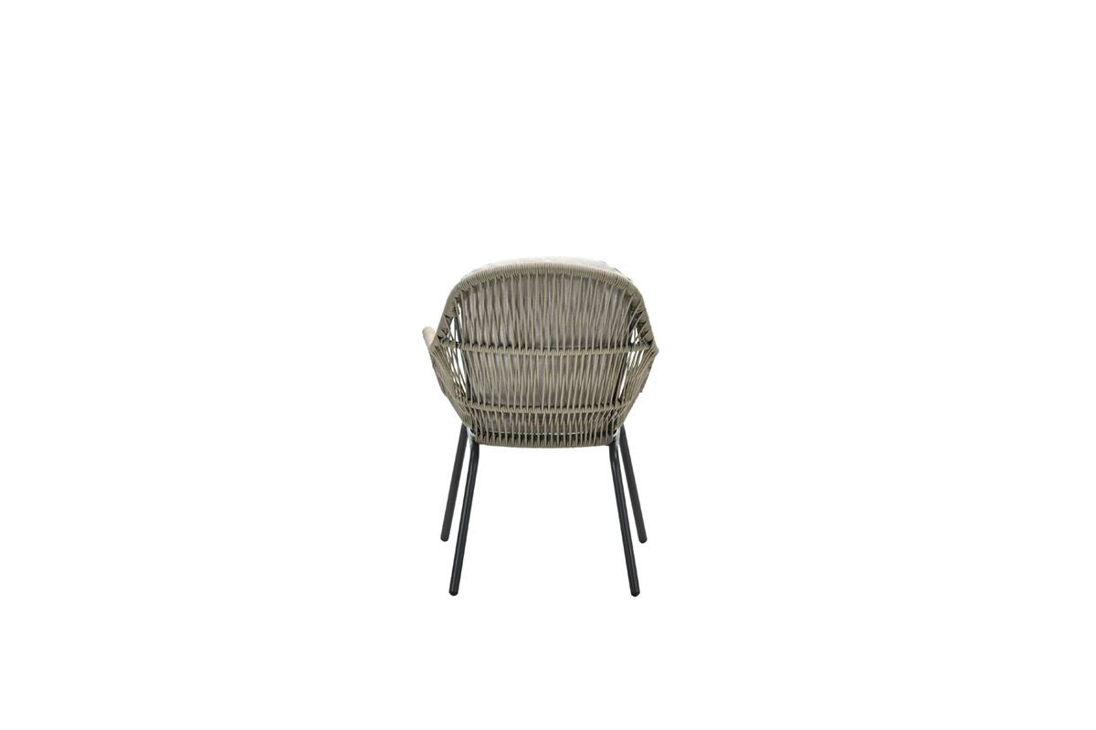 Garden Impressions Triton dining stoel zand rope, carbon black frame