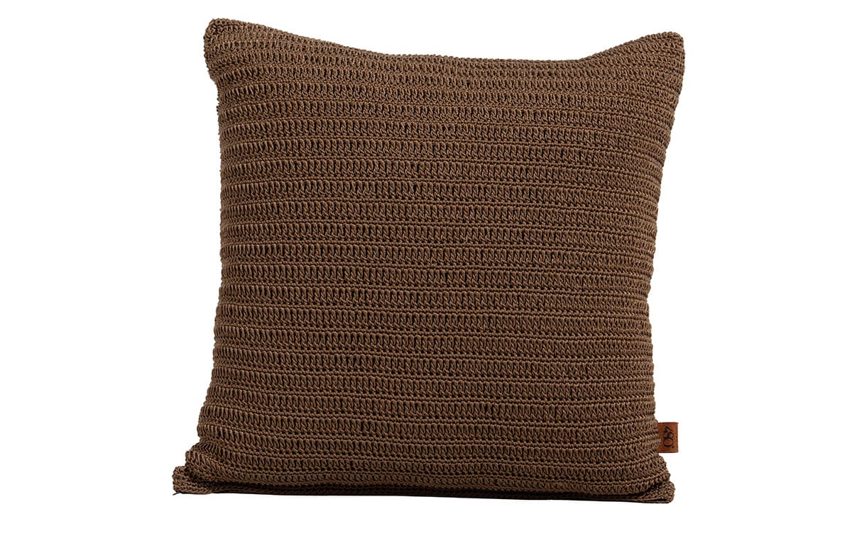 4 Seasons Outdoor Pillow gehaakt, 50 x 50 cm coffee