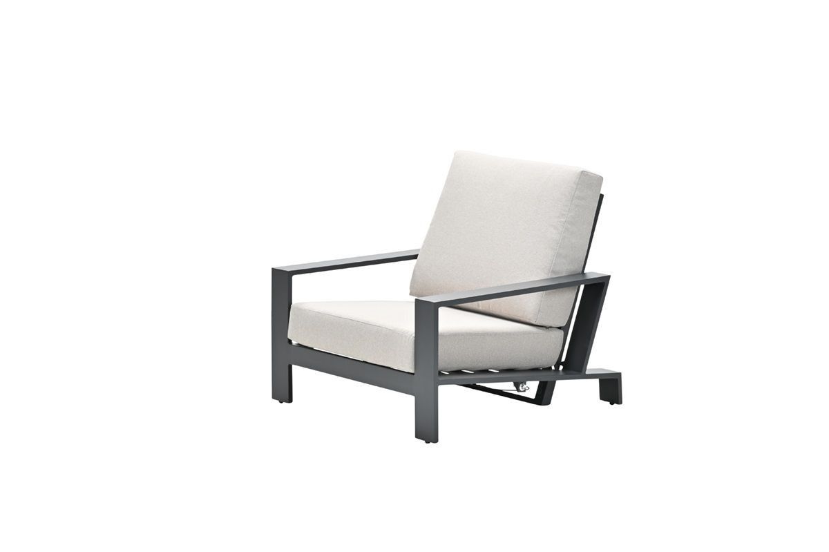 Garden Impressions Lincoln verstelbare fauteuil desert sand, carbon black frame