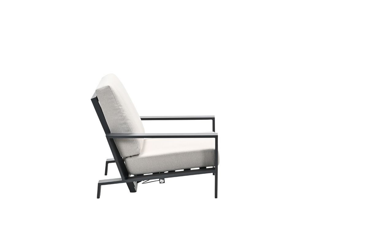 Garden Impressions Lincoln verstelbare fauteuil desert sand, carbon black frame