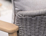 Garden Impressions Eclipse loungeset 4 dlg. acasia white wash-rope taupe/grey sand