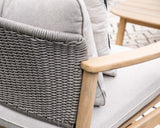 Garden Impressions Eclipse loungeset 4 dlg. acasia white wash-rope taupe/grey sand