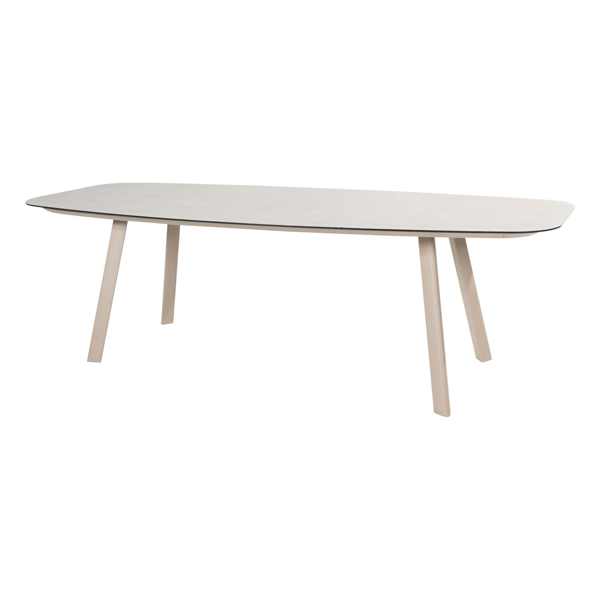 Taste by 4 seasons Manolo eettafel latte met geprint keramiek tafelblad 240 x 103 cm