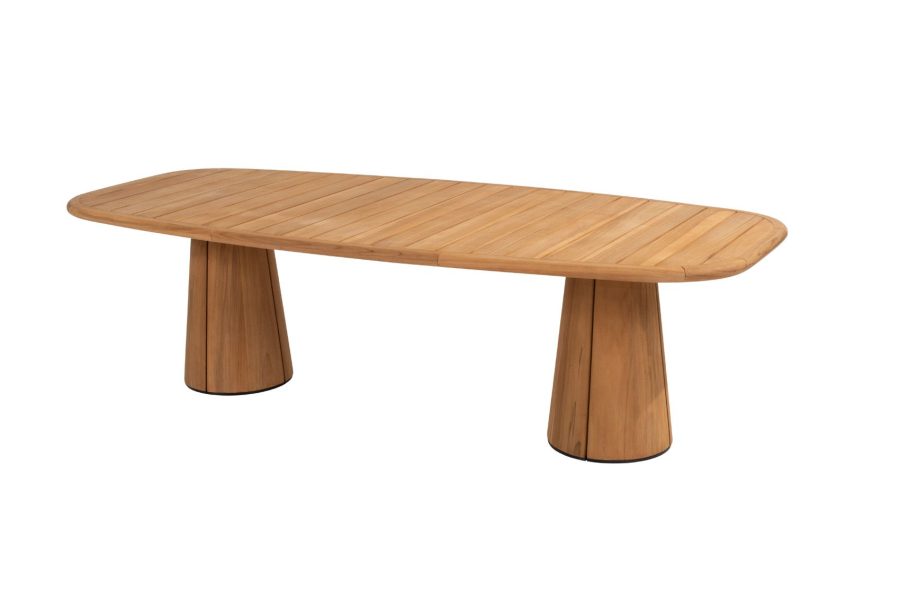 Taste 4SO Capri low dining tafel barrel-vorm teak 240 x 110 cm