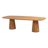 4 Seasons Outdoor Capalbio low dining stoel + Taste 4SO Capri low dining tafel barrel-vorm teak 240 cm