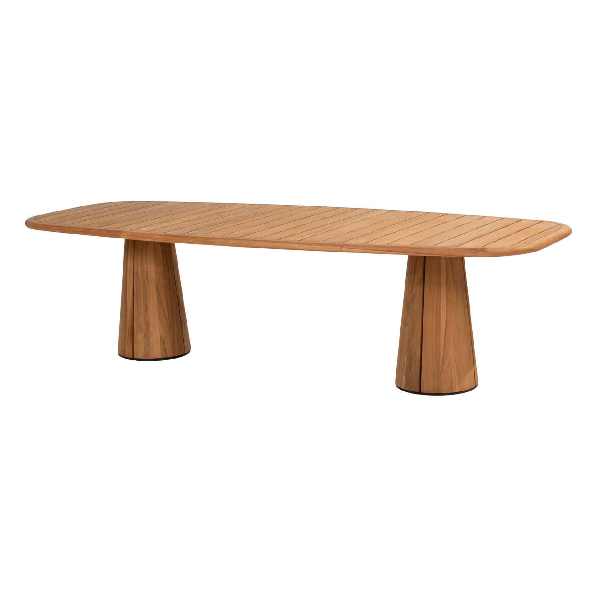 Taste 4SO Capri low dining tafel barrel-vorm teak 280 x 110 cm