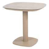 Taste 4SO Manolo eettafel latte met geprint keramiek tafelblad 75 x 75 cm. Latte