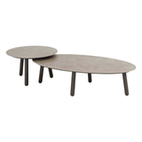Taste 4SO Salute ovale salontafel terre met keramisch tafelblad 120 x 65 cm (H 30)