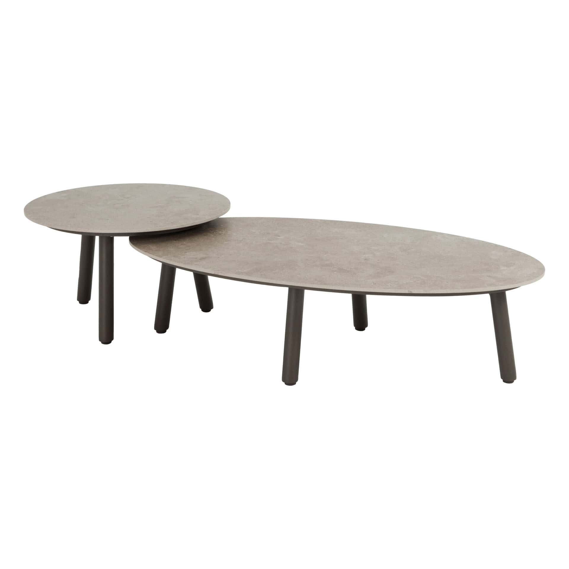 Taste 4SO Salute ronde salontafel terre met keramisch tafelblad 60 cm Ø (H 35)