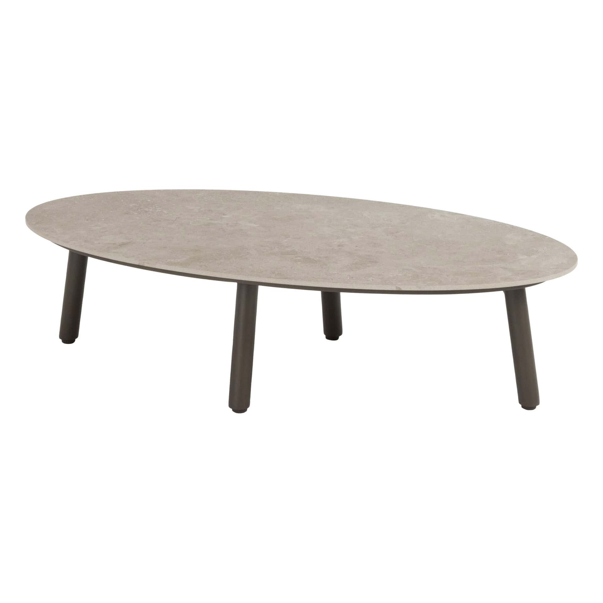 Taste 4SO Salute ovale salontafel terre met keramisch tafelblad 120 x 65 cm (H 30)