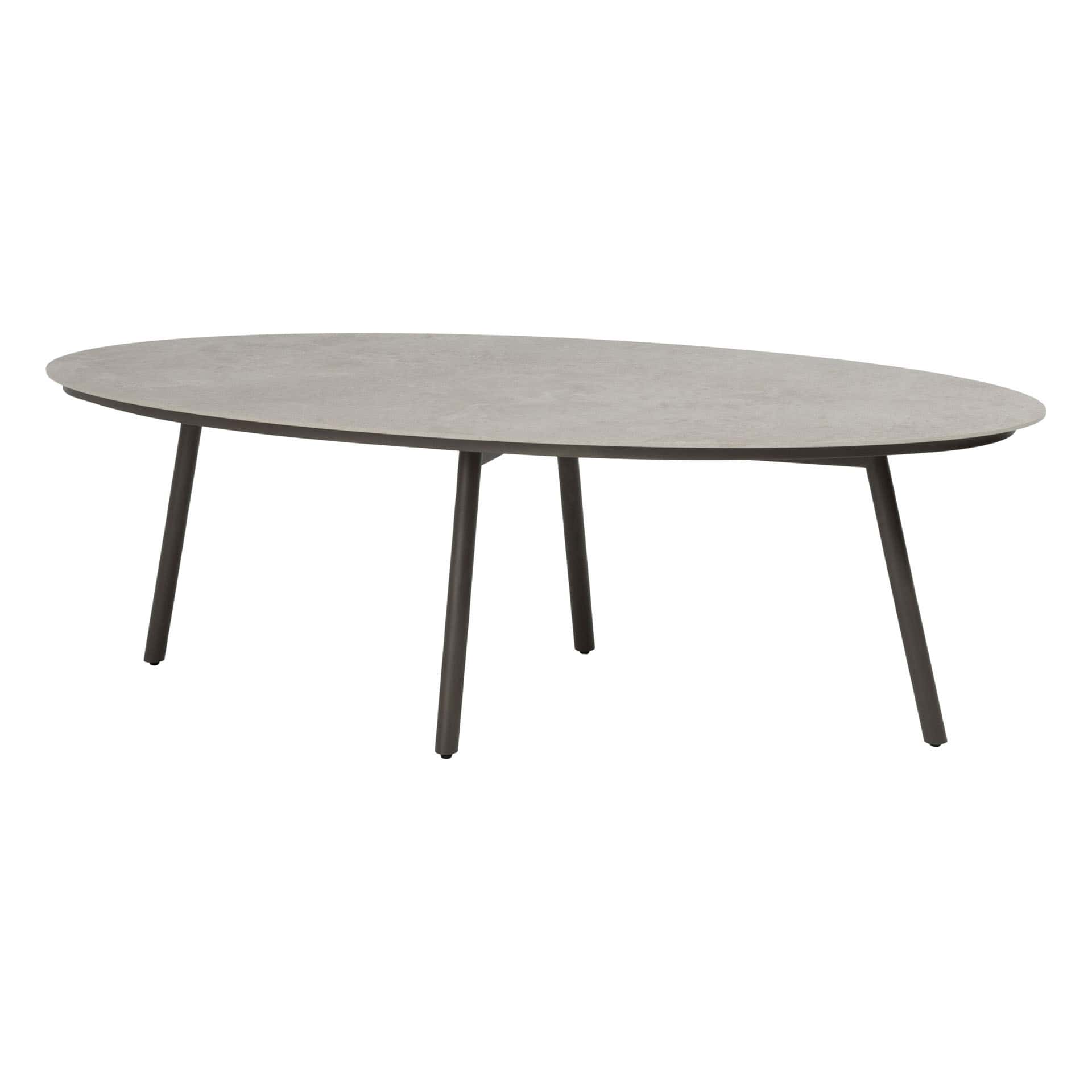 Taste 4SO Salute ovale low dining tafel terre met keramisch tafelblad 220 x 105 cm (H 69)